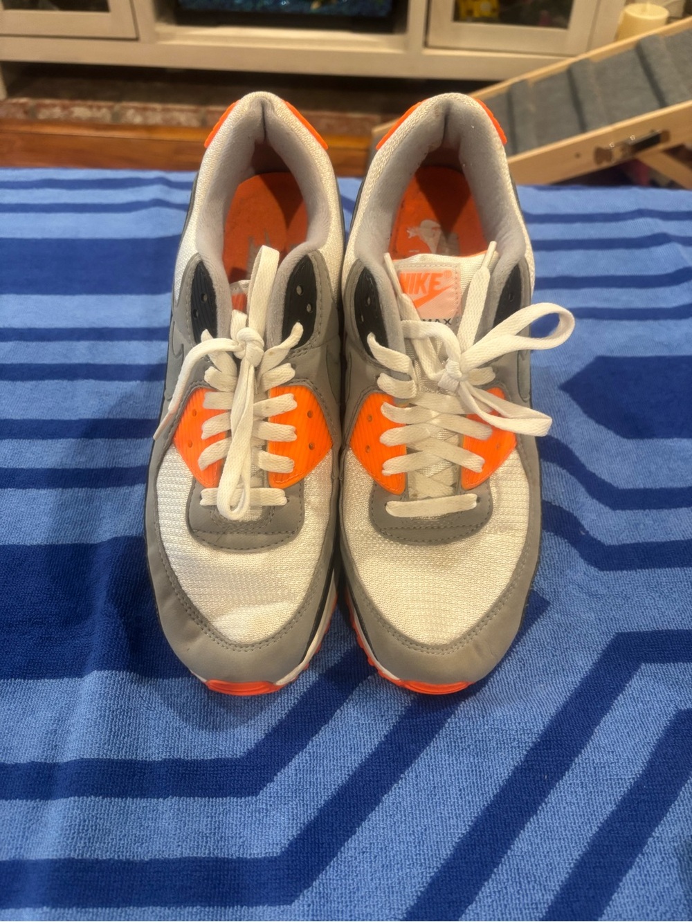 Size 11.5 - Nike Air Max 90 Total Orange Cw5458-101 RARE.